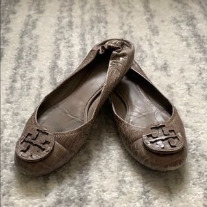 Tory Burch Snakeskin Flats